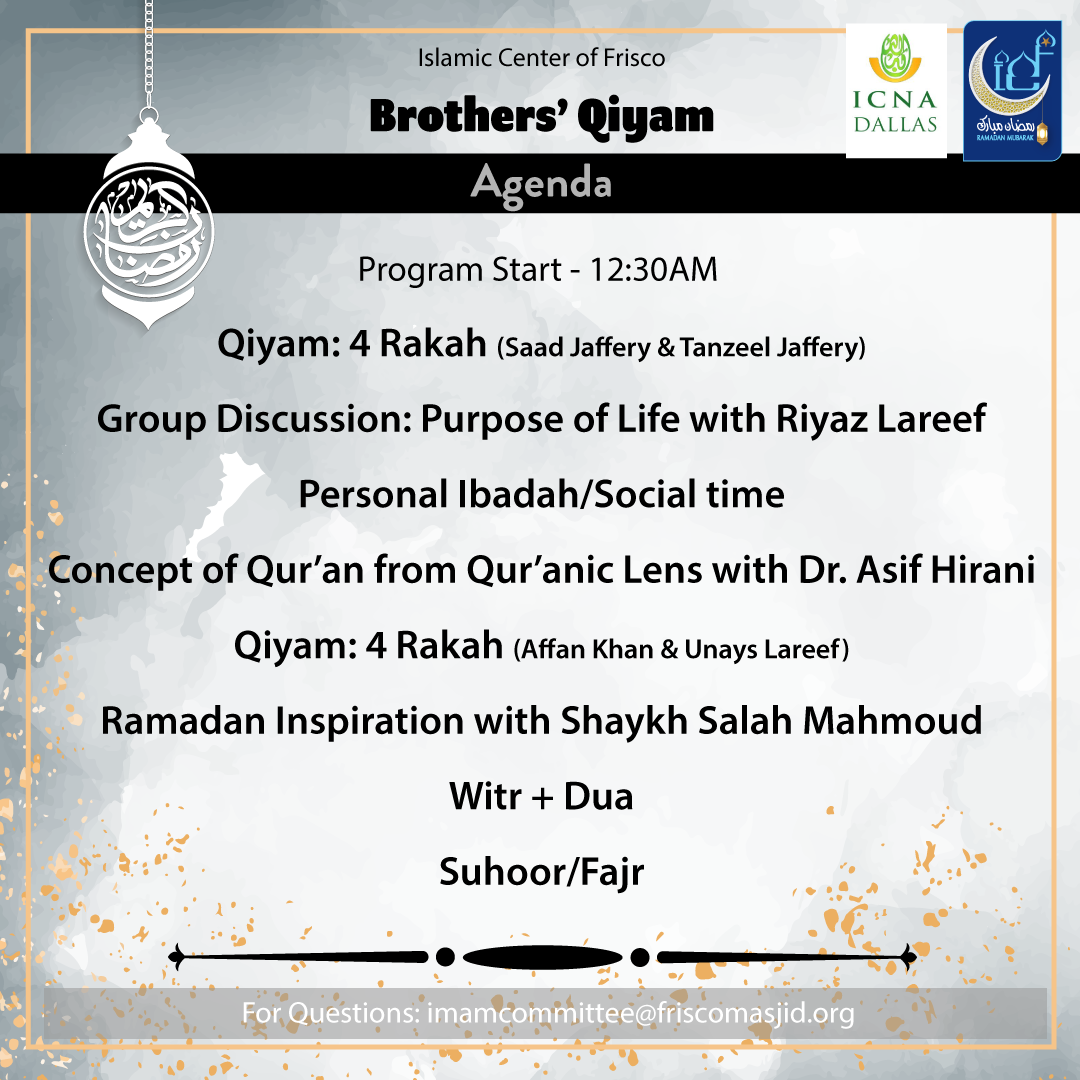 BrothersQiyam Agenda