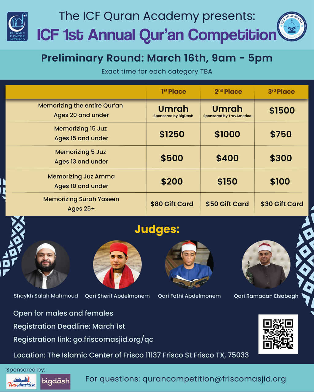1st Annual Qur'an Competition