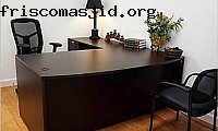 U shaped mahogany office desk for sale (OBO)